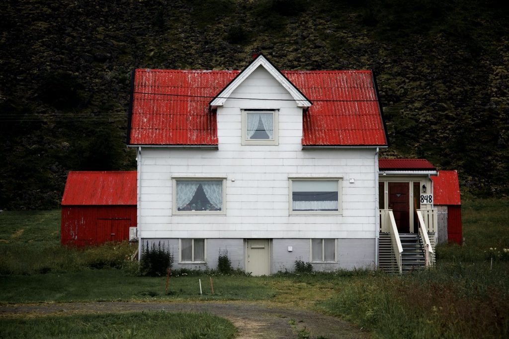 A house on Gimsøysand on the Lofoten islands