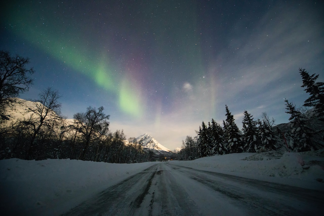 Northern lights outside of Tromsø
