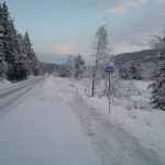 Snowy road close to Gol