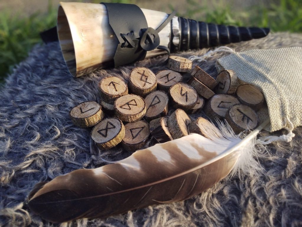 Runes and a drinking horn