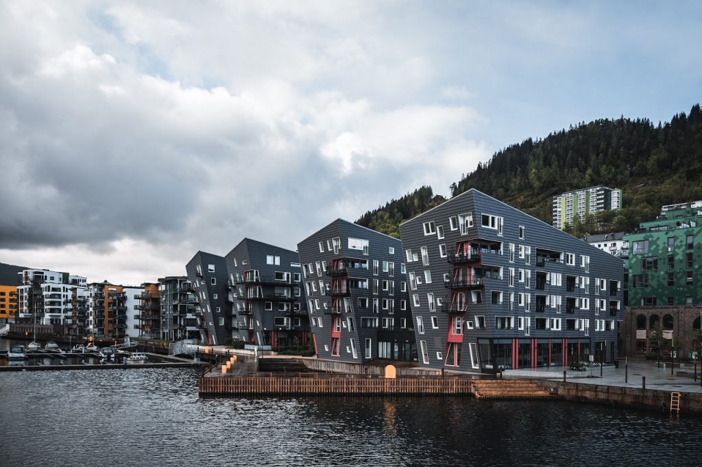 Apartment buildings in Bergen