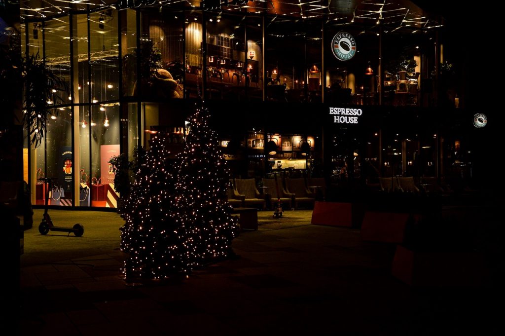 Christmas decorations at Aker Brygge in Oslo