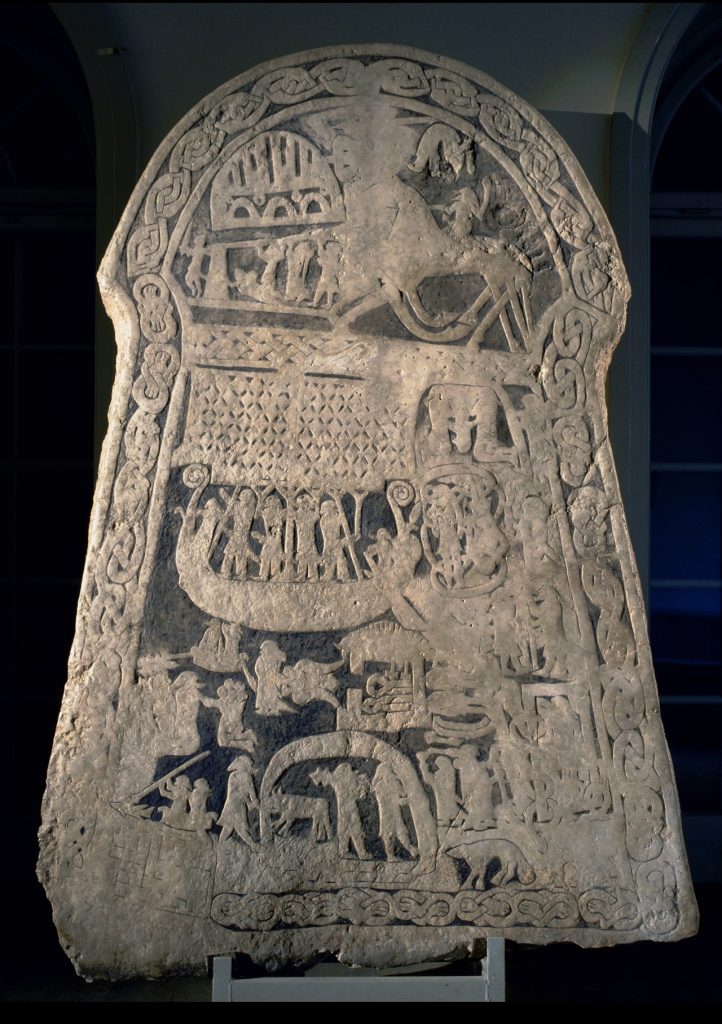 The Norse picture stone Ardre VIII. Photo by Statens Historiska Museum (Christer Åhlin och Iris Tiitto). 