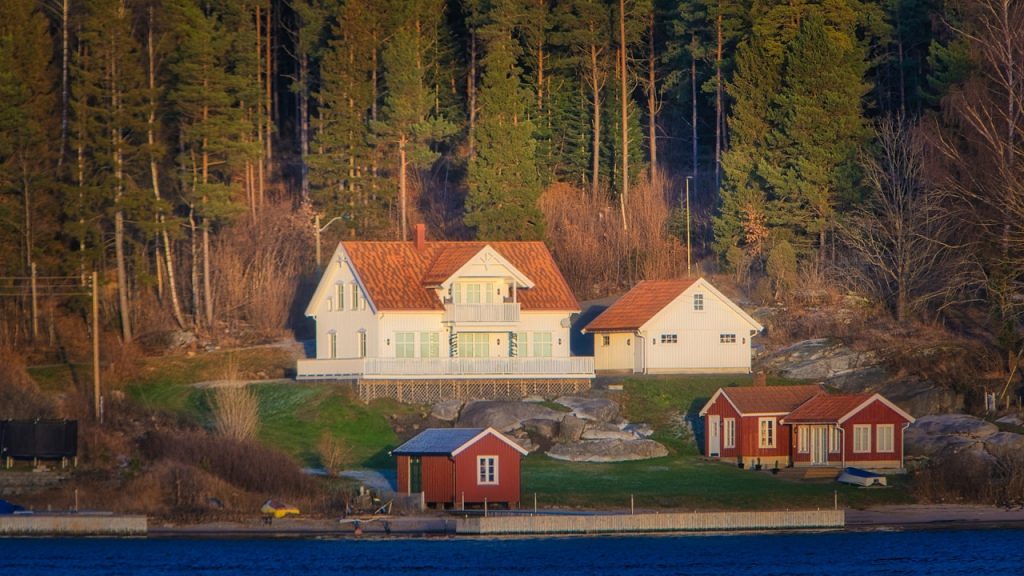 Norwegian seaside cabin. 