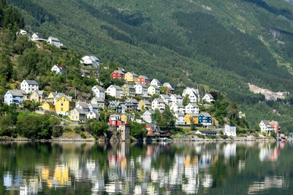 Houses in Odda, a small village known for it's proximity to Trolltunga.